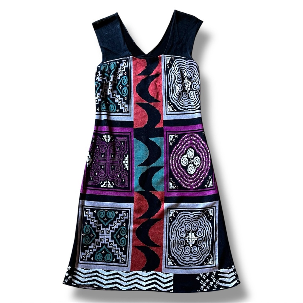 Etro Milano Abstract Print Sweater Dress Women's 40 EU / 8 US / M US